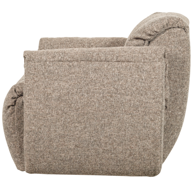 Woood Baggy draaifauteuil geweven stof bruin melange
