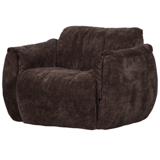 Woood Baggy draaifauteuil 3d chenille donkerbruin