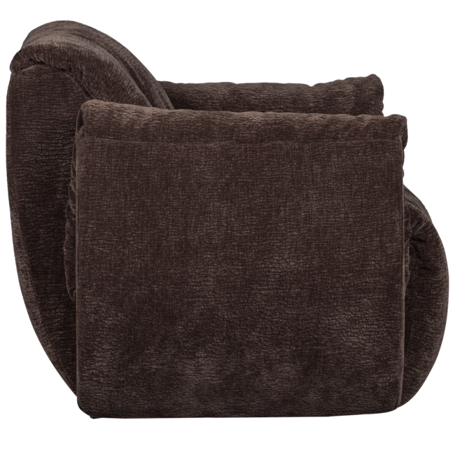 Woood Baggy draaifauteuil 3d chenille donkerbruin