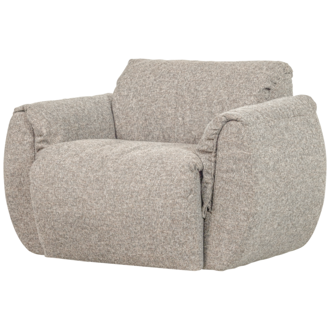 Woood Baggy draaifauteuil geweven stof naturel melange