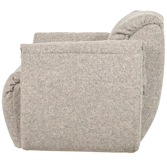 Woood Baggy draaifauteuil geweven stof naturel melange