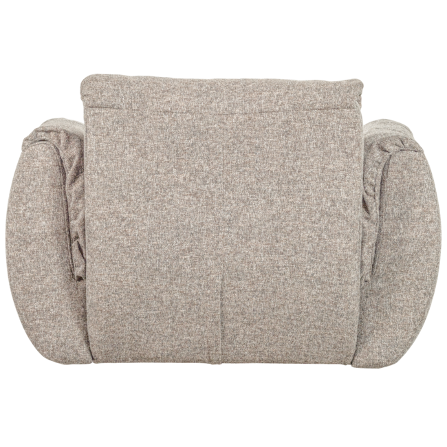 Woood Baggy draaifauteuil geweven stof naturel melange