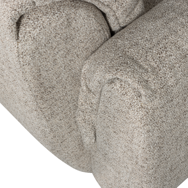 Woood Baggy draaifauteuil geweven stof naturel melange