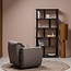 Woood Baggy draaifauteuil geweven stof warmgrijs melange