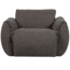 Woood Baggy draaifauteuil geweven stof warmgrijs melange