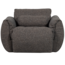 Woood Baggy draaifauteuil geweven stof warmgrijs melange