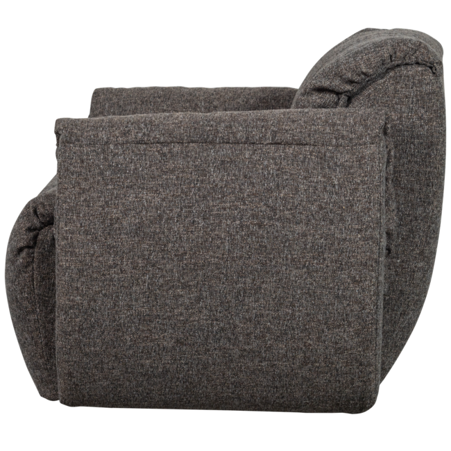 Woood Baggy draaifauteuil geweven stof warmgrijs melange