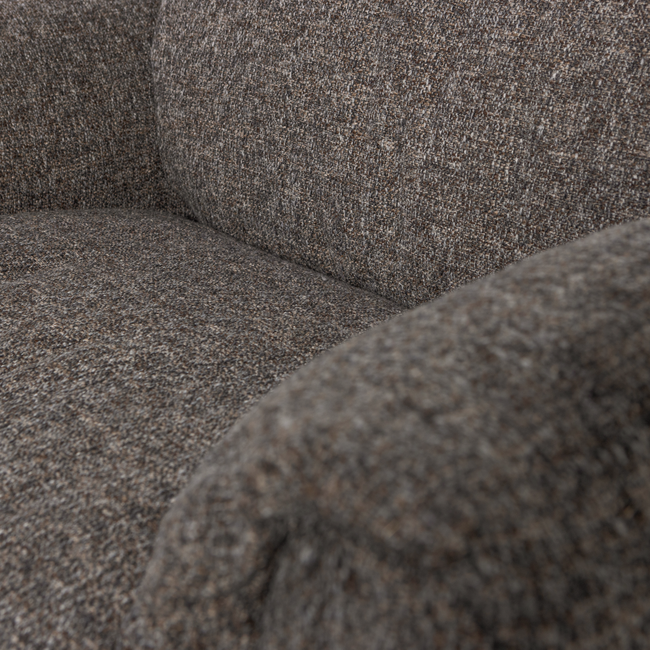 Woood Baggy draaifauteuil geweven stof warmgrijs melange