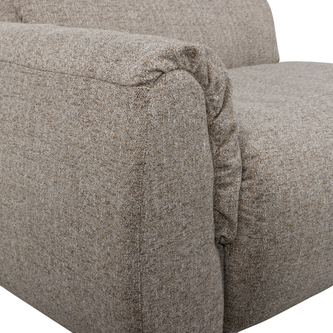 Woood Baggy hoekbank links geweven stof bruin melange