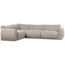 Woood Baggy hoekbank links geweven stof naturel melange