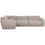 Woood Baggy hoekbank links geweven stof naturel melange