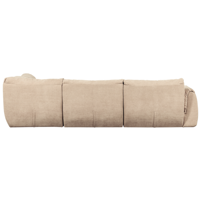 Woood Baggy hoekbank rechts geweven chenille zand