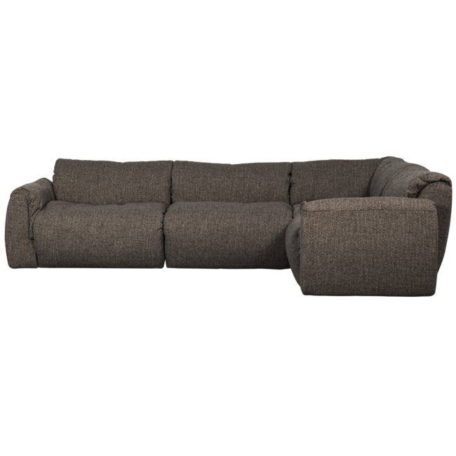 Woood Baggy hoekbank rechts geweven stof warmgrijs melange