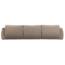 Woood Baggy 3-zits bank geweven stof bruin melange