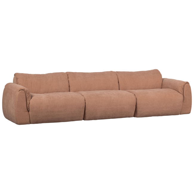 Woood Baggy 3-zits bank geweven chenille oud roze