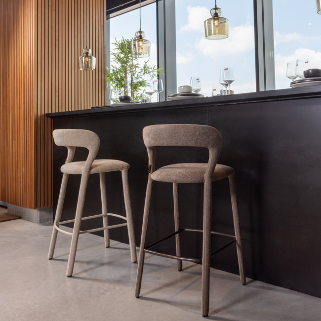 Woood Noble barstoel taupe