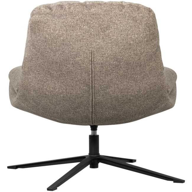 Woood Arve draaifauteuil bedrukte stof naturel melange