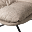 Woood Arve draaifauteuil bedrukte stof naturel melange
