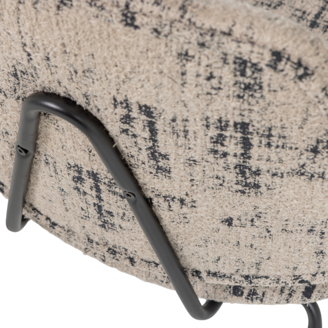 Woood Aure fauteuil chenille beige/zwart