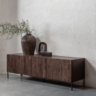 Woood Bono gravure tv meubel essen bruin [fsc]