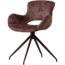 Woood Eliva eetkamerstoel structure velvet paars - set van 2