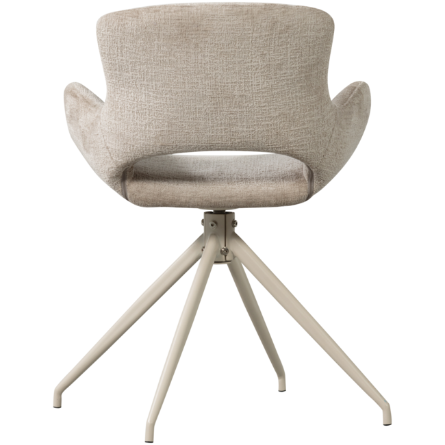 Woood Eliva eetkamerstoel structure velvet zand - set van 2