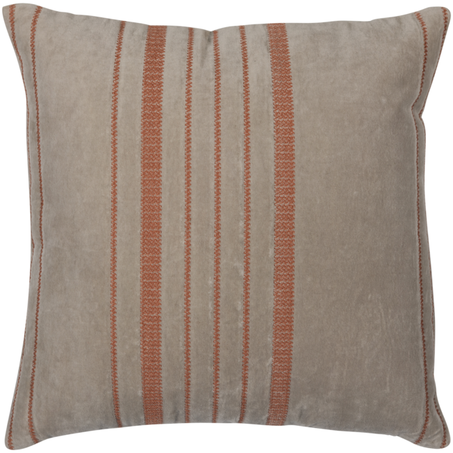 Woood Aziz kussens velvet bruin/naturel - set van 3