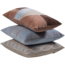 Woood Laon kussens velvet naturel/blauw - set van 3