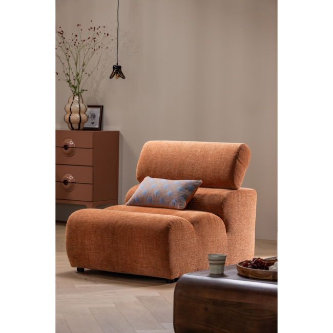 Woood Laon kussens velvet naturel/blauw - set van 3