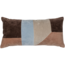 Woood Laon kussens velvet naturel/blauw - set van 3