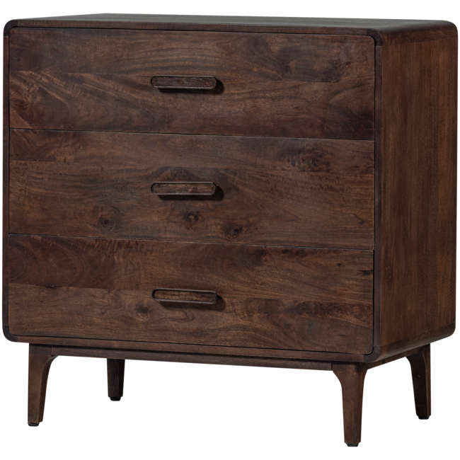 Woood Liya ladekast mango hout donkerbruin