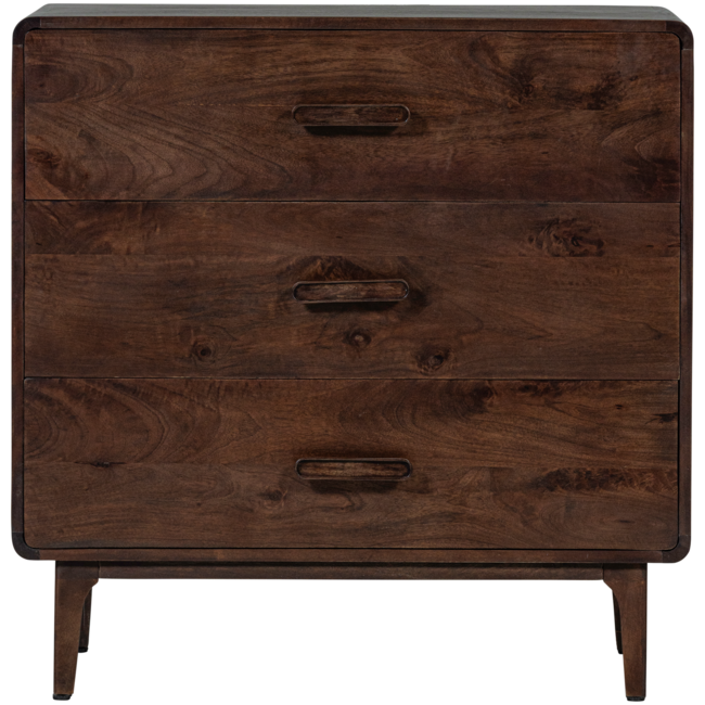 Woood Liya ladekast mango hout donkerbruin