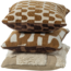 Woood Fayden kussens chenille bruin/naturel - set van 3