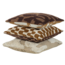 Woood Fayden kussens chenille bruin/naturel - set van 3