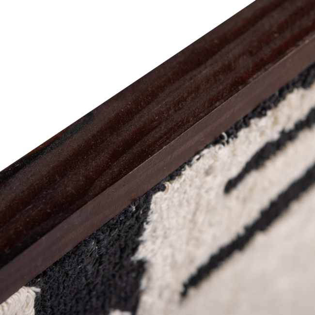 Woood Anka wanddeco katoen zwart/wit