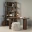 Woood Sun organische sidetable/bureau recycled teak bruin