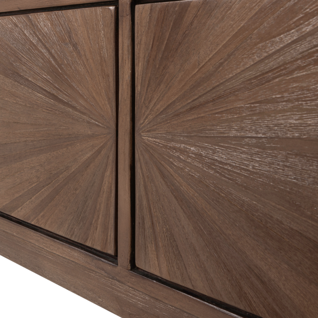 Woood Sun tv meubel met open vak recycled teak bruin