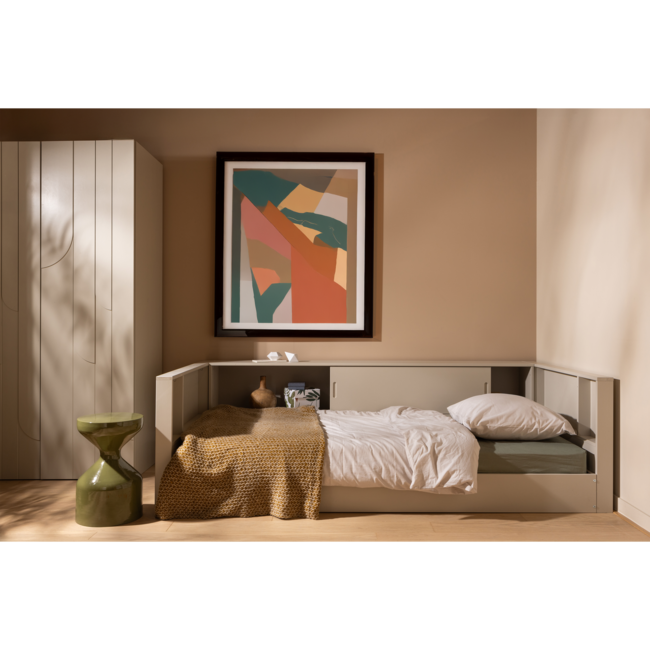 Woood Carter bedbank grenen dust [fsc]