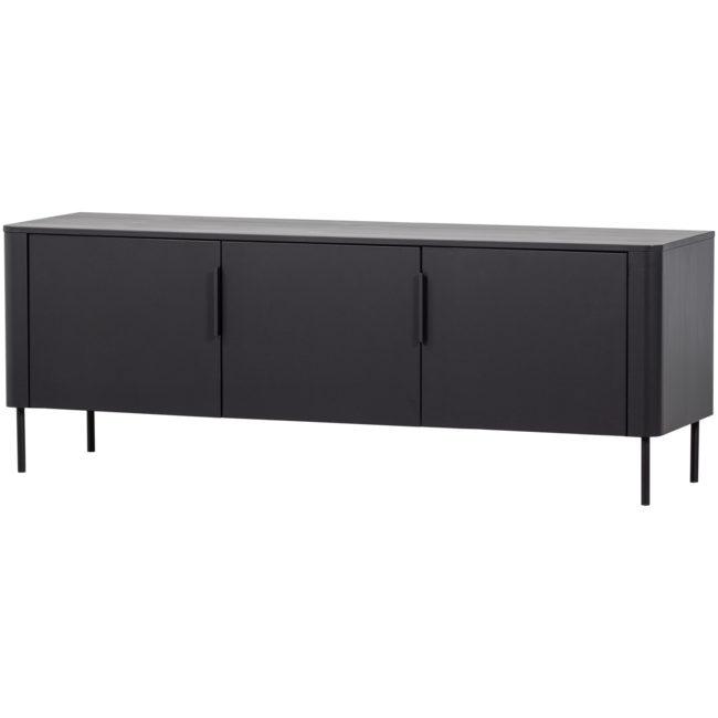 Woood Gunnar tv meubel 154 cm grenen matzwart [fsc]