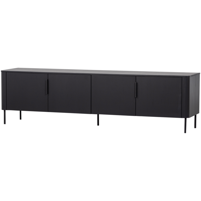 Woood Gunnar tv meubel 200 cm grenen matzwart [fsc]