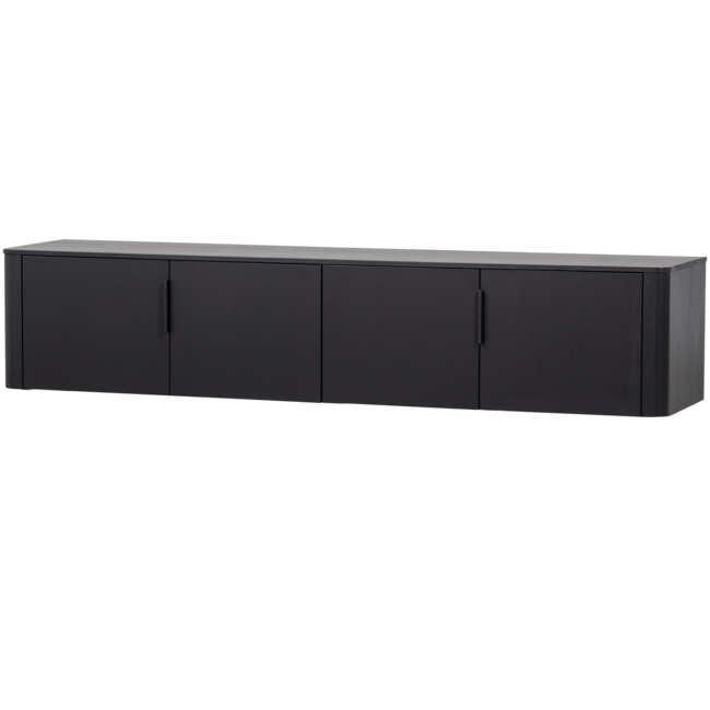 Woood Gunnar tv meubel 200 cm grenen matzwart [fsc]