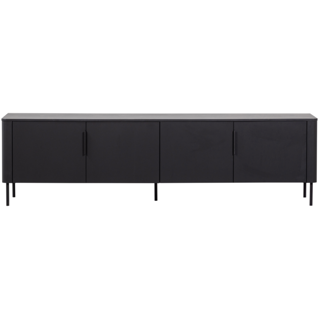 Woood Gunnar tv meubel 200 cm grenen matzwart [fsc]