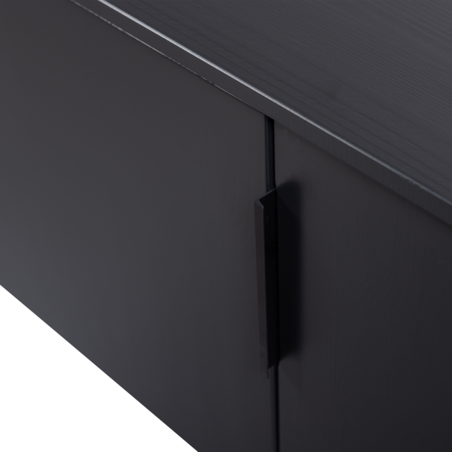 Woood Gunnar tv meubel 200 cm grenen matzwart [fsc]