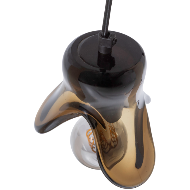 Woood Elle hanglamp klein glas bruin