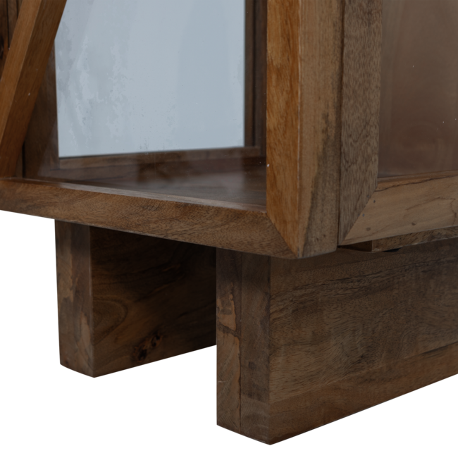Woood Kella 1-deurs kast mango hout bruin