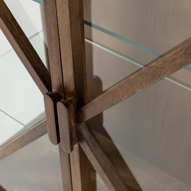 Woood Kella 2-deurs kast mango hout bruin