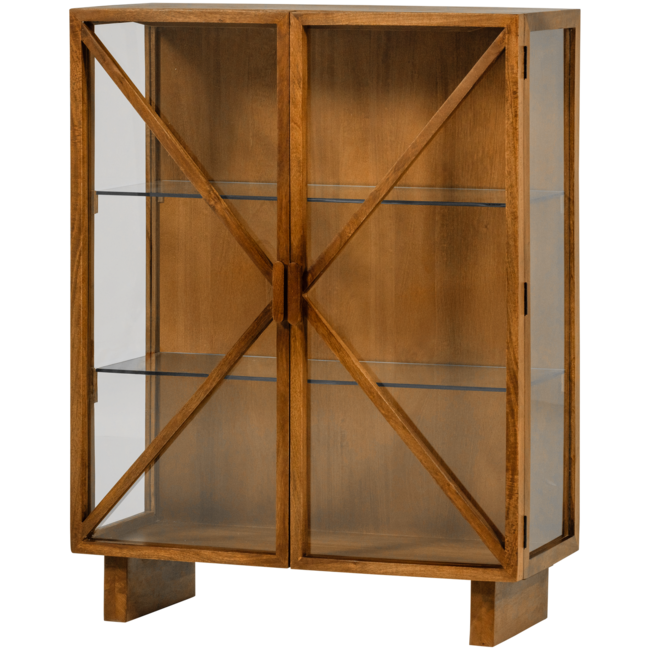 Woood Kella 2-deurs kast mango hout naturel