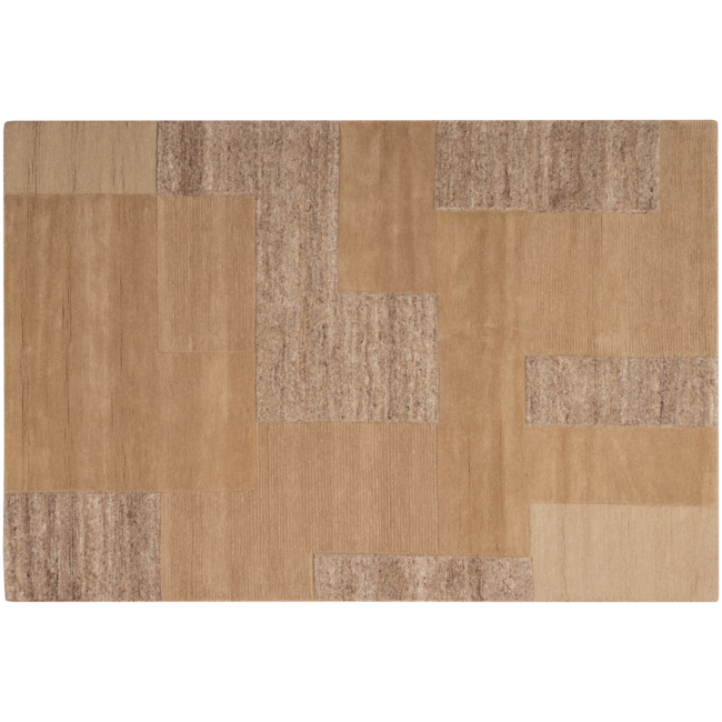 Woood Noven handgeweven vloerkleed wol/katoen zand 170x240cm