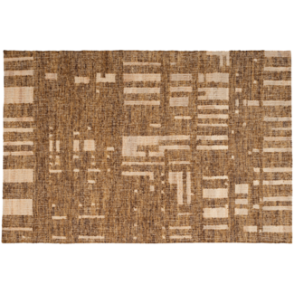 Woood Ian handgeweven vloerkleed wol/katoen bruin 170x240cm