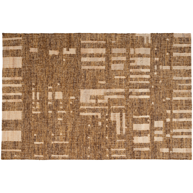 Woood Ian handgeweven vloerkleed wol/katoen bruin 170x240cm